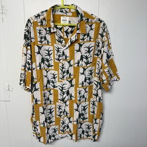Redefined Rebel RRJoe Shirt Aop Hawaiian Style Short Sleeves Relax Fit Men L EUC